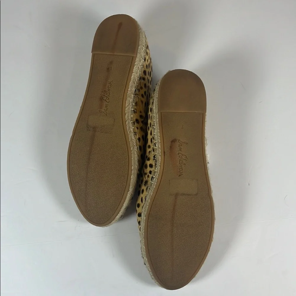 Sam Edelman Kesia Cheetah Print Calf Hair Espadrille Flats Women’s Size 8M